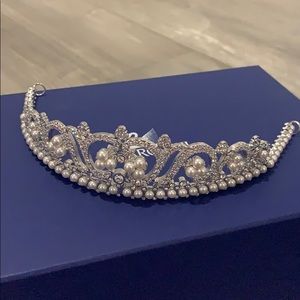 Swarovski Silver Crystal & Pearl Tiara